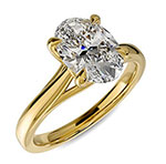 Oval Yellow Gold Engagement ring
